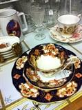      lovely cup,saucer, salad plate (not a complete set)