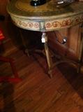                  hand-painted demi-lune table