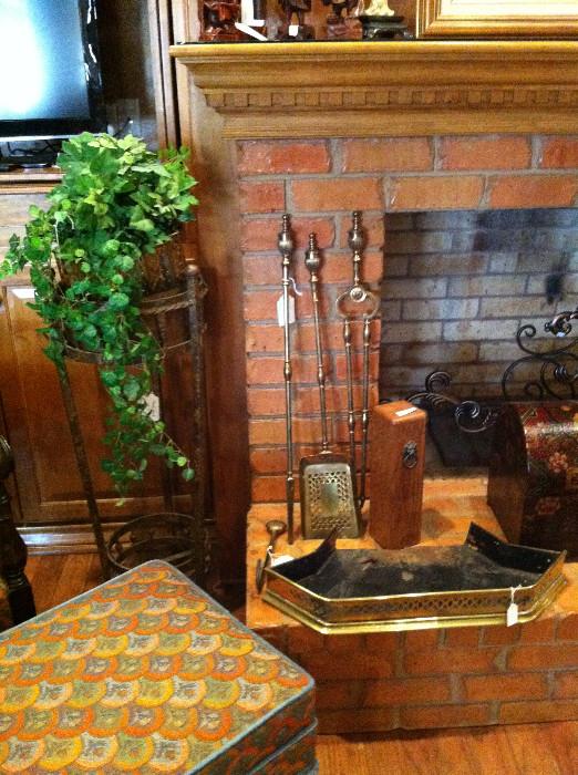                               brass fireplace items