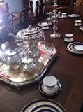                       lovely silver service & china