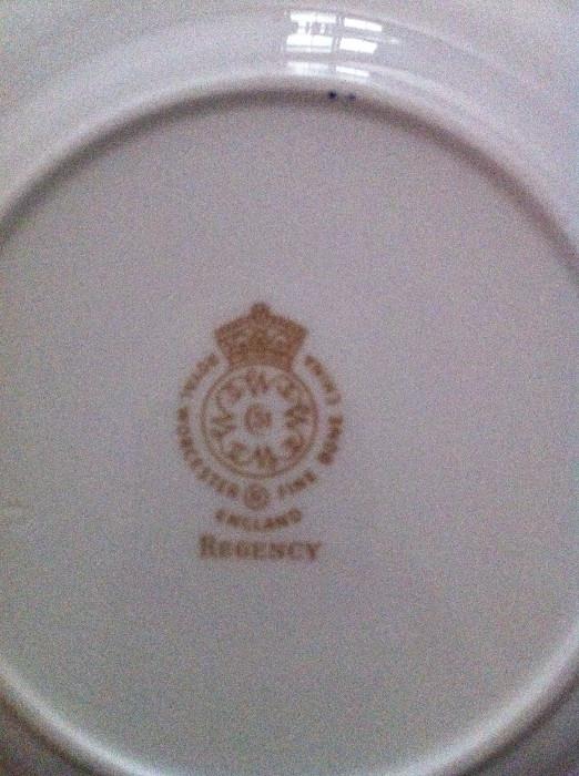    English Royal Worcester "Regency" fine bone china
