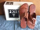 FRYE LEATHER SANDALS, WITH ORIGINAL BOX