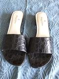 NEW BLACK CROC SANDALS