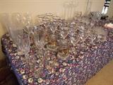 CRYSTAL STEMWARE AND SERVING PIECES