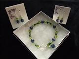 SEATTLE SEAHAWKS AND SOUNDERS ONE OF A KIND BRACELETS & PIERCED EARRINGS...USING SWAROVSKI CRYSTALS AND STERLING SILVER!!!