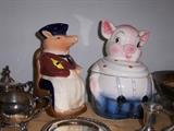 Pig cookie jar & pitcher (part of John's pig collection)