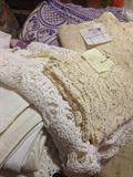Vintage Table Linens, Bed Linens,Curtains, Drapes