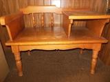 Vintage Maple Telephone Magazine Table