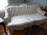 Vintage Carved wood Loveseat