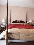 FOUR POSTER CHERRY BED, POST HAVE GREAT DETAIL IN THE CARVING 