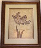 1 of 2 Framed & Matted Botanical Purple Floor Print