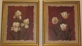 Home Interiors Frame White Iris Still Life and White Tulip Still Life
