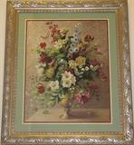 Large Framed Floral Still Life