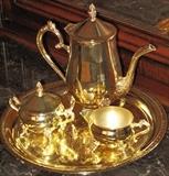 Gold Plated Coffee Service