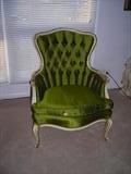 OK, THERE IS A PAIR OF THESE CHAIRS, AND AS YOU CAN SEE NEED TO BE RECOVERED, BUT GREAT STYLE AND THE PRICE WILL REFLECT THE CONDITION