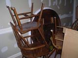 This dining table and chairs matches a hutch in the next photo
