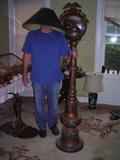 this is a cloisonné floor lamp. It needs new wiring but is really great!