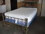 Brass Double bed with original rails 