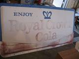 another Enjoy royal Crown cola metal sign one sided.