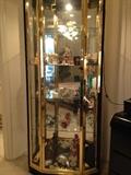 Black & gold curio cabinet