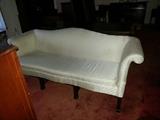 Chippendale style Camel back wing arm sofa