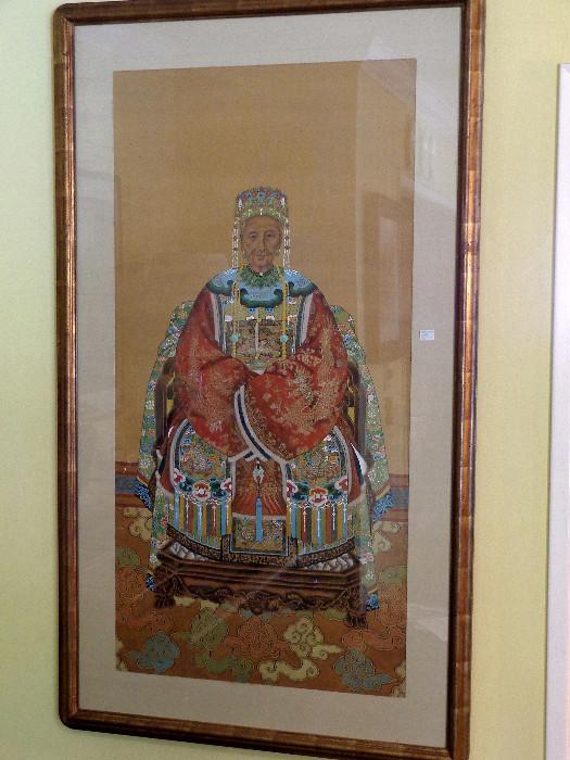Old Antique Chinese ancestral portrait-Large!