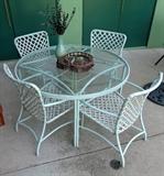 Brown Jordan aqua blue set