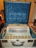 Vintage Bernelli "Polka King" mother of pearl and gold accordion (a work of art)