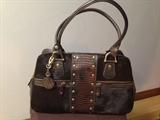Ann Kline Leather and Cowhide Handbag