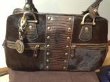 Anne Klein Leather and Cowhide Handbag