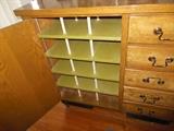 Lots of cubby holes/Drawers for storage .Use for shoes? Lingerie cabinet could be 