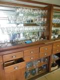 Pharmacy Cabinets. REALLY NICE..with glass panel doors  Took off to shop better ..drawers storage Glass shelves ,mirrored backs..