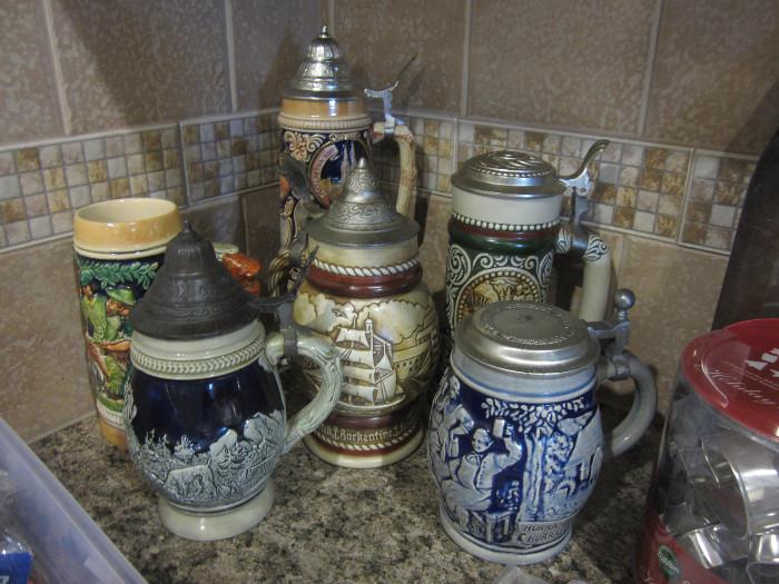 Some Steins from West Germany and Two Avon Steins
