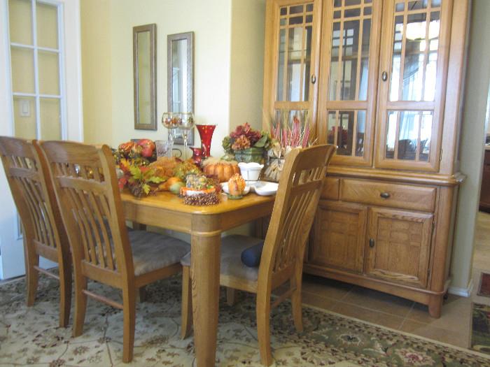 China Cabinet and Dining Room Table.  Table is sold as is along with everything else. :)