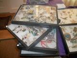 Trays of vintage costume jewelry