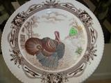 One of a set of Johnson Bros. Turkey plates