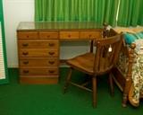MAPLE DESK AND MATCHING CHAIR