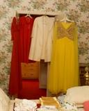 EVENING GOWNS AND WRAPS