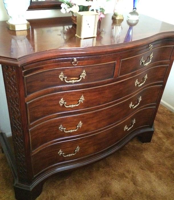 Vintage cherry dresser with pull out desk