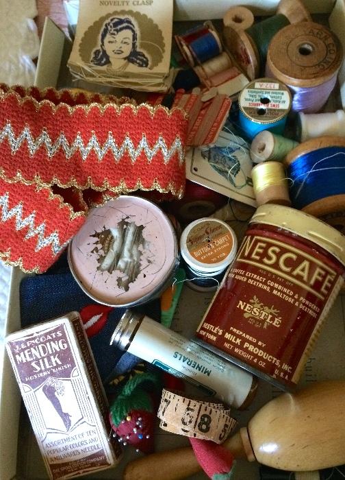Contents of sewing box