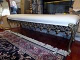 wonderful mint condition metal ,long french bench