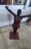great painted iron women swimmer door stop