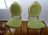 pair of french chairs/ gilt