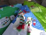 Christmas skirts, napkins, tablecloths etc all "new"