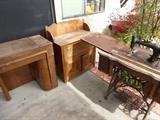 Old sewing machines and wash stand