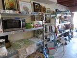 Lots of garage items, tools, cleaning products, etc
