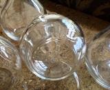 Detail, base of Baccarat decanters