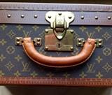 Detail, vintage Louis Vuitton luggage