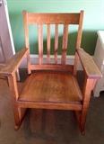 Mission oak rocker