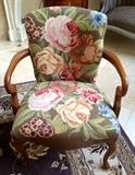 Pair of French needlepoint chairs